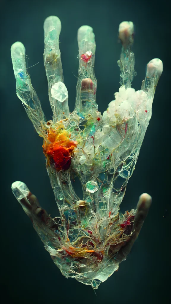 Human hand microplastics